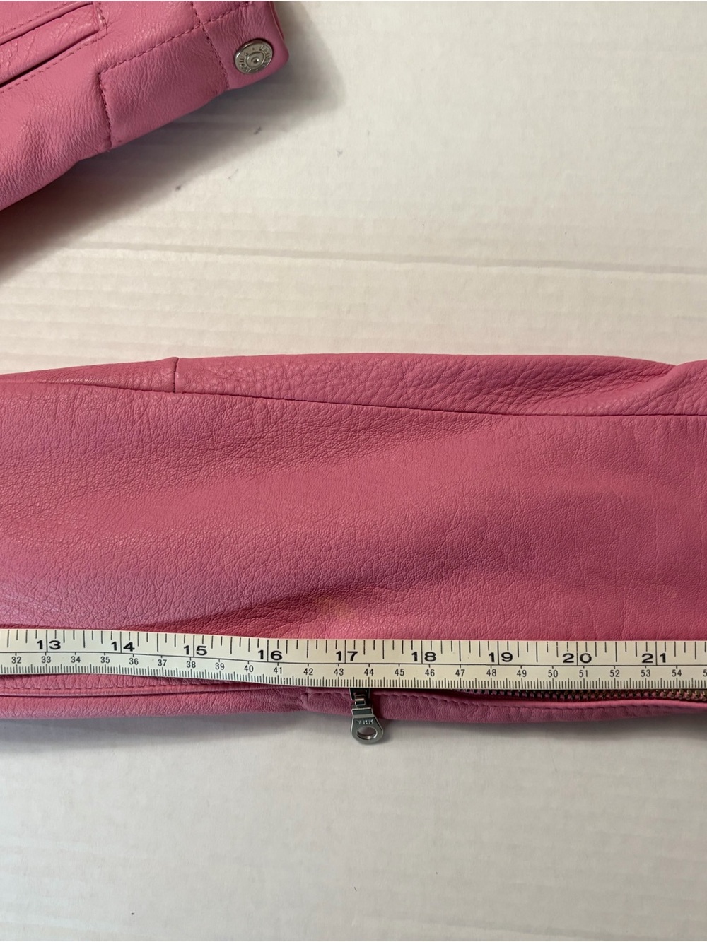 Vintage Wilsons Leather Maxima Pink Moto Jacket Small Y2K Cafe Racer Biker S - Picture 7 of 16